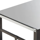 VEVOR pārvietojams āra grila un ēdināšanas galds ar diviem plauktiem, BBQ pārtikas sagatavošanas galds ar daudzfunkcionālu metāla darba virsmu, portatīvs modulārs galds picas krāsnij, darba galds ar 2 riteņiem un pārnēsāšanas rokturi, melns