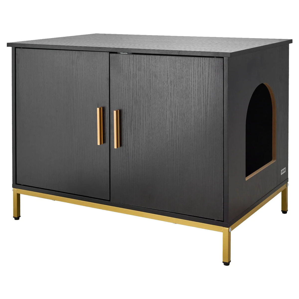 VEVOR Cat Litter Box Cabinet, 70 cm, with Metal Legs and Handle