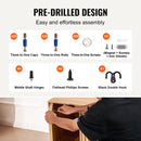 VEVOR slēptā kaķu tualetes kaste mēbelē ar 2 durvīm, 80 × 51 × 56 cm, dabīga koka krāsā