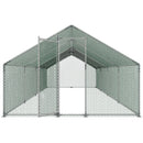 VEVOR metāla vistu aploks, 3 × 8 × 2 m, liels ieejams putnu voljērs ar pārsegu, arkas tipa jumts, drošības slēdzene, āra būris vistām, pīlēm un trušiem pagalmam vai saimniecībai