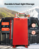 VEVOR pārvietojama degvielas tvertne ar elektrisko sūkni, 114 l, 32 l/min, 2 riteņi, 3 m šļūtene, benzīnam un dīzeļdegvielai