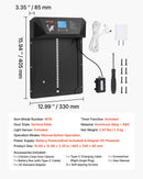 VEVOR automātiskās vistas kūts durvis ar LCD displeju, gaismas sensoru, taimeri un manuālo vadību, līdzstrāvas un bateriju barošanu, pretpiestiprināšanas drošību, izturīgu alumīnija sakausējumu, vistas ieejas vārtu atvērējs saimniecībai