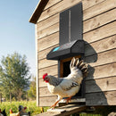 VEVOR automātiskās vistas kūts durvis, akumulatora darbināmas, ar taimeri un manuālo vadību, pretpiestiprināšanas drošība, izturīgs alumīnija sakausējums, automātiska vista ieejas vārti, ūdensizturīgs blīvējums, melnas