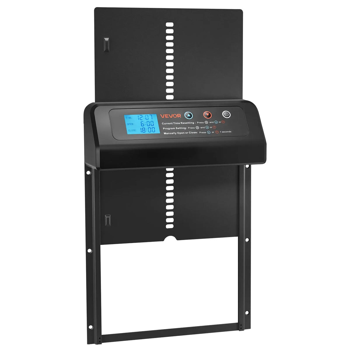 VEVOR Automatic Chicken Coop Door with Timer, Battery, Aluminium, Black