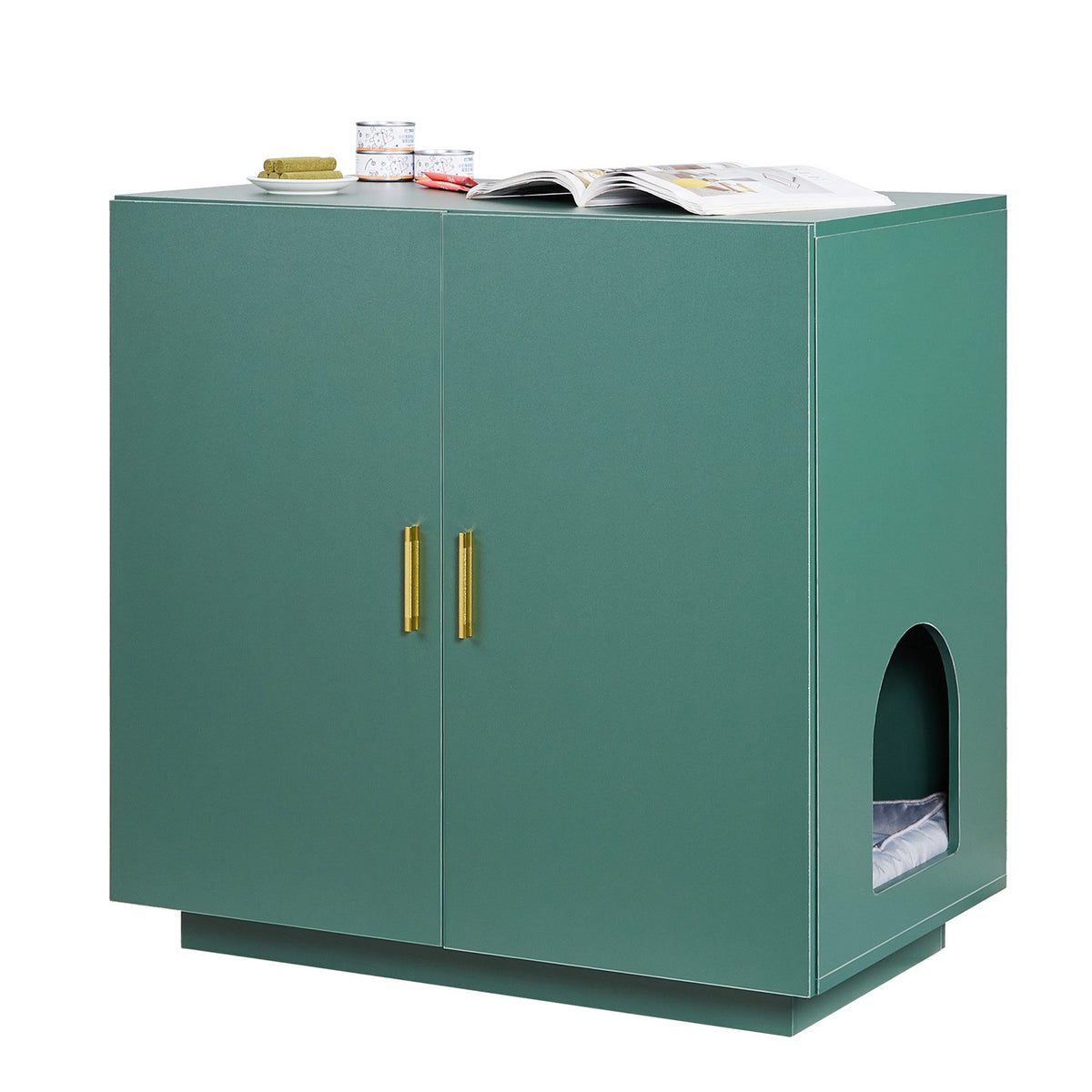 VEVOR Cat Litter Box Cabinet with Ventilation and 2 Doors, 80 cm
