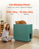 VEVOR kaķu tualetes skapītis ar ventilāciju un 2 durvīm, 80 cm