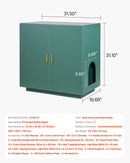 VEVOR kaķu tualetes skapītis ar ventilāciju un 2 durvīm, 80 cm