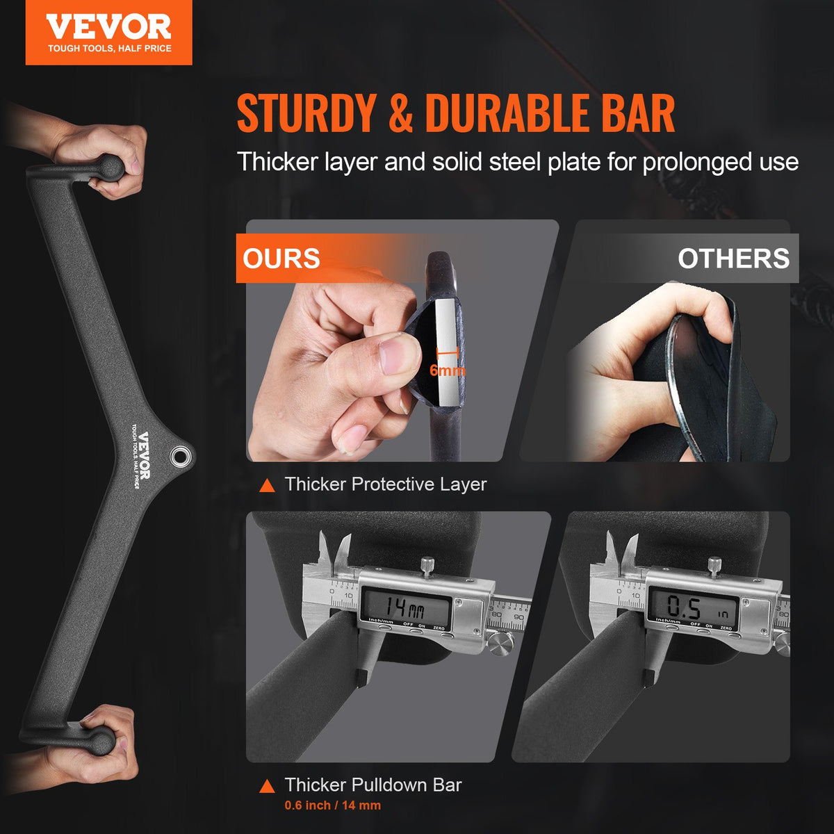 VEVOR LAT V-shaped Tricep and Back Pull Handle, Cable Machine Attachment