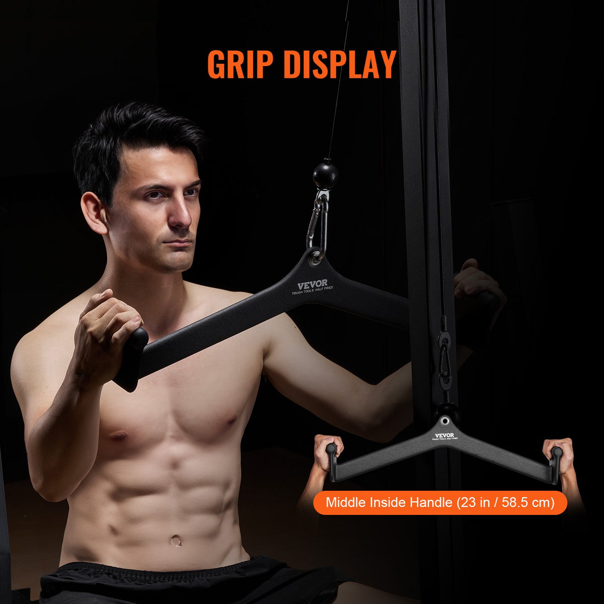 VEVOR LAT V-shaped Tricep and Back Pull Handle, Cable Machine Attachment
