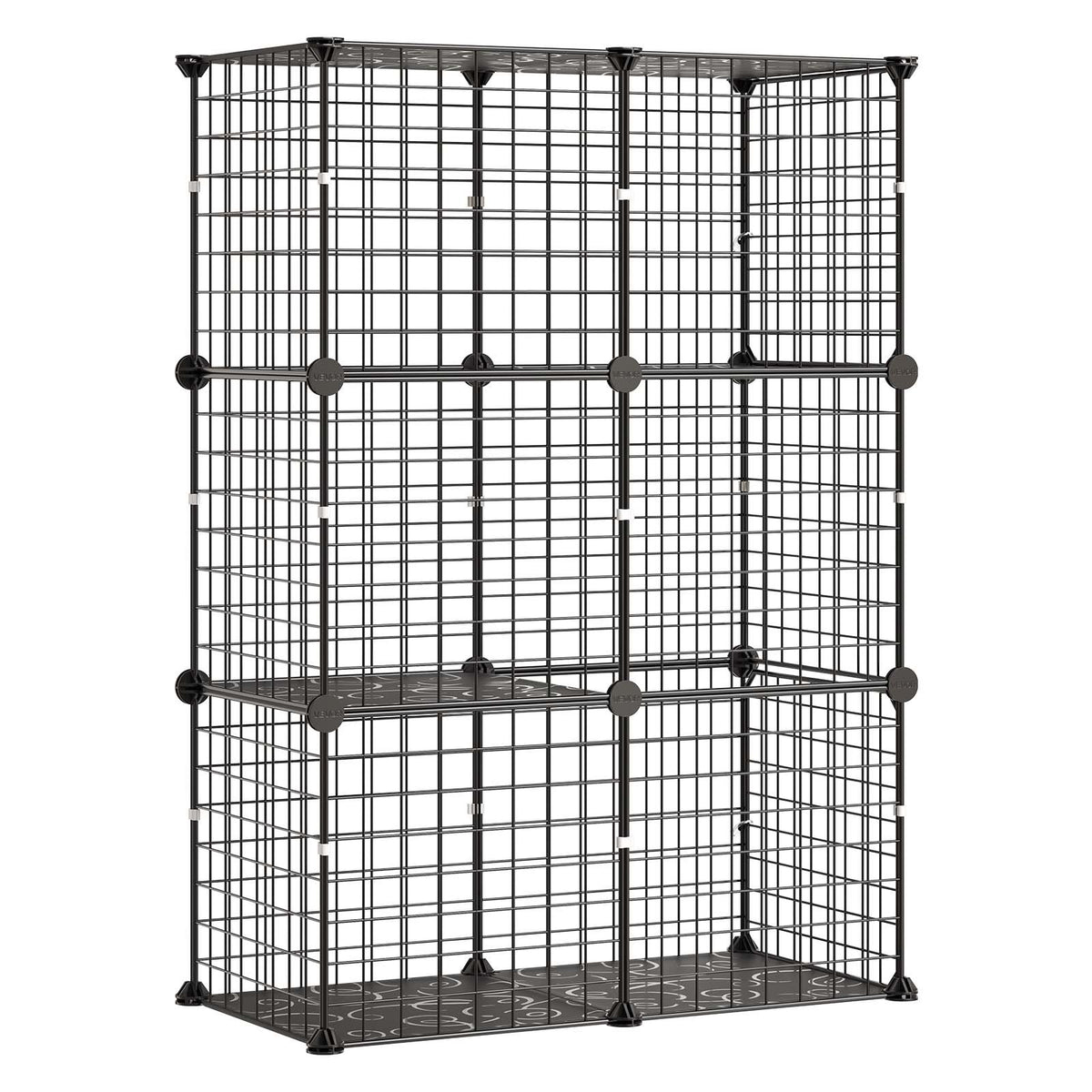 VEVOR 3-уровневая клетка для кошек, 71,1 × 35,5 × 104,1 см, чёрная