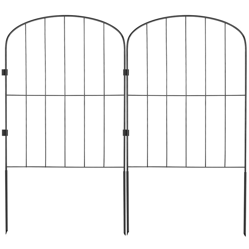 Dārza metāla žogs dzīvnieku barjerai 731,5×396,2 cm ar 5,1 cm mietiņu atstarpi, 28 gab. komplekts