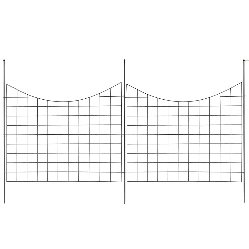 Dārza metāla žogs dzīvnieku barjerai 92,9 × 74,9 см и 16 см mietiņu atstarpi, 5 gab. komplekts