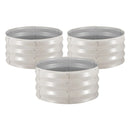 VEVOR 3 gab. cinkotas paaugstinātās dārza dobes 60 × 60 × 30 cm, apaļas metāla stādīšanas kastes bez apakšas ar cimdiem, Alu-cinka materiāls, ziedu, dārzeņu un garšaugu audzēšanai, bēša krāsa