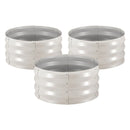 VEVOR 3 gab. cinkotas paaugstinātās dārza dobes 60 × 60 × 30 cm, apaļas metāla stādīšanas kastes bez apakšas ar cimdiem, Alu-cinka materiāls, ziedu, dārzeņu un garšaugu audzēšanai, bēša krāsa