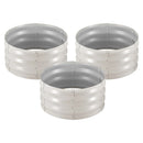 VEVOR 3 gab. cinkotas paaugstinātās dārza dobes 60 × 60 × 30 cm, apaļas metāla stādīšanas kastes bez apakšas ar cimdiem, Alu-cinka materiāls, ziedu, dārzeņu un garšaugu audzēšanai, bēša krāsa