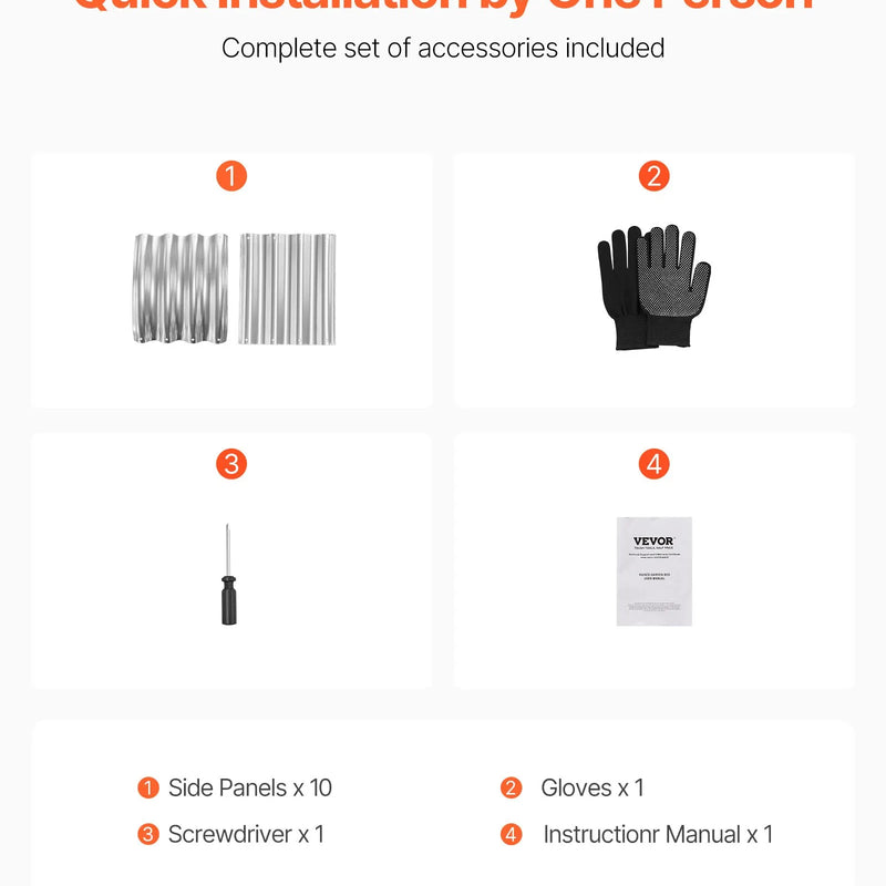 VEVOR metāla paaugstinātā dārza dobe 1,2 × 0,6 × 0,3 m, ovāla cinkota stādīšanas kaste ar atvērtu apakšu, liela stādāmā dobe dārzeņiem, ziediem un sukulentiem, cinkota krāsa