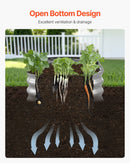 VEVOR metāla paaugstinātā dārza dobe 1,2 × 0,6 × 0,3 m, ovāla cinkota stādīšanas kaste ar atvērtu apakšu, liela stādāmā dobe dārzeņiem, ziediem un sukulentiem, cinkota krāsa