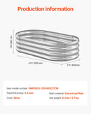 VEVOR metāla paaugstinātā dārza dobe 1,2 × 0,6 × 0,3 m, ovāla cinkota stādīšanas kaste ar atvērtu apakšu, liela stādāmā dobe dārzeņiem, ziediem un sukulentiem, cinkota krāsa