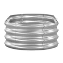 VEVOR metāla paaugstinātā dārza dobe 1,2 × 0,6 × 0,3 m, ovāla cinkota stādīšanas kaste ar atvērtu apakšu, liela stādāmā dobe dārzeņiem, ziediem un sukulentiem, cinkota krāsa