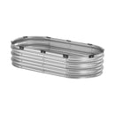 Metāla paaugstinātā dārza dobe 122 × 61 × 30 см āra cinkota stādīšanas kaste sudraba krāsā