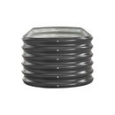 VEVOR metāla paaugstinātā dārza dobe 2,0 x 0,6 x 0,4 m, ovāla Galvalume tērauda stādīšanas kaste ar atvērtu apakšu dārzeņiem, ziediem un sukulentiem, tumši pelēka