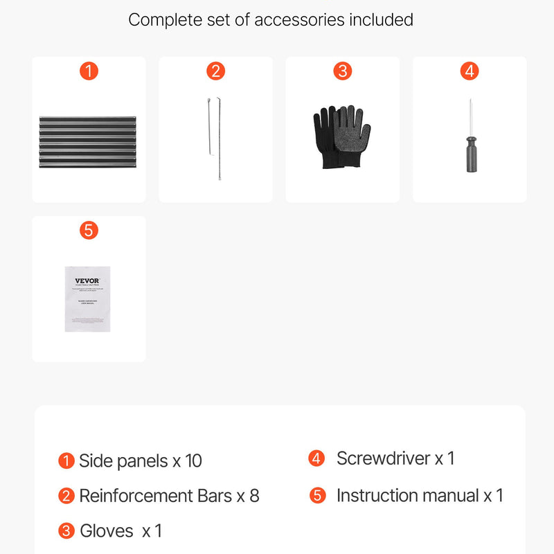 VEVOR metāla paaugstinātā dārza dobe 2,0 x 0,6 x 0,4 m, ovāla Galvalume tērauda stādīšanas kaste ar atvērtu apakšu dārzeņiem, ziediem un sukulentiem, tumši pelēka