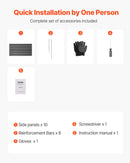 VEVOR metāla paaugstinātā dārza dobe 2,0 x 0,6 x 0,4 m, ovāla Galvalume tērauda stādīšanas kaste ar atvērtu apakšu dārzeņiem, ziediem un sukulentiem, tumši pelēka