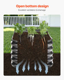 VEVOR metāla paaugstinātā dārza dobe 2,0 x 0,6 x 0,4 m, ovāla Galvalume tērauda stādīšanas kaste ar atvērtu apakšu dārzeņiem, ziediem un sukulentiem, tumši pelēka