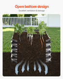 Metāla paaugstinātā dārza dobe 199 × 60 × 43 cm cinkota stādīšanas kaste tumši pelēka