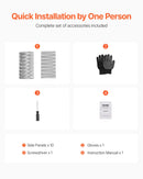 VEVOR Metāla paaugstinātā dārza dobe 1,2 × 0,6 × 0,6 m, ovāla āra cinkota stādīšanas kaste ar atvērtu pamatni, liela paaugstinātā dobe dārzeņu, ziedu un sukulentu audzēšanai, cinkota krāsa