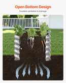 VEVOR Metāla paaugstinātā dārza dobe 1,2 × 0,6 × 0,6 m, ovāla āra cinkota stādīšanas kaste ar atvērtu pamatni, liela paaugstinātā dobe dārzeņu, ziedu un sukulentu audzēšanai, cinkota krāsa