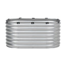 Metāla paaugstinātā dārza dobe 122 × 61 × 61 cm āra cinkota stādīšanas kaste sudraba krāsā