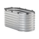 Metāla paaugstinātā dārza dobe 122 × 61 × 61 cm āra cinkota stādīšanas kaste sudraba krāsā