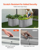 Metāla paaugstinātā dārza dobe 122 × 61 × 61 cm āra cinkota stādīšanas kaste sudraba krāsā