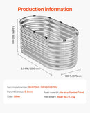 Metāla paaugstinātā dārza dobe 122 × 61 × 61 cm āra cinkota stādīšanas kaste sudraba krāsā