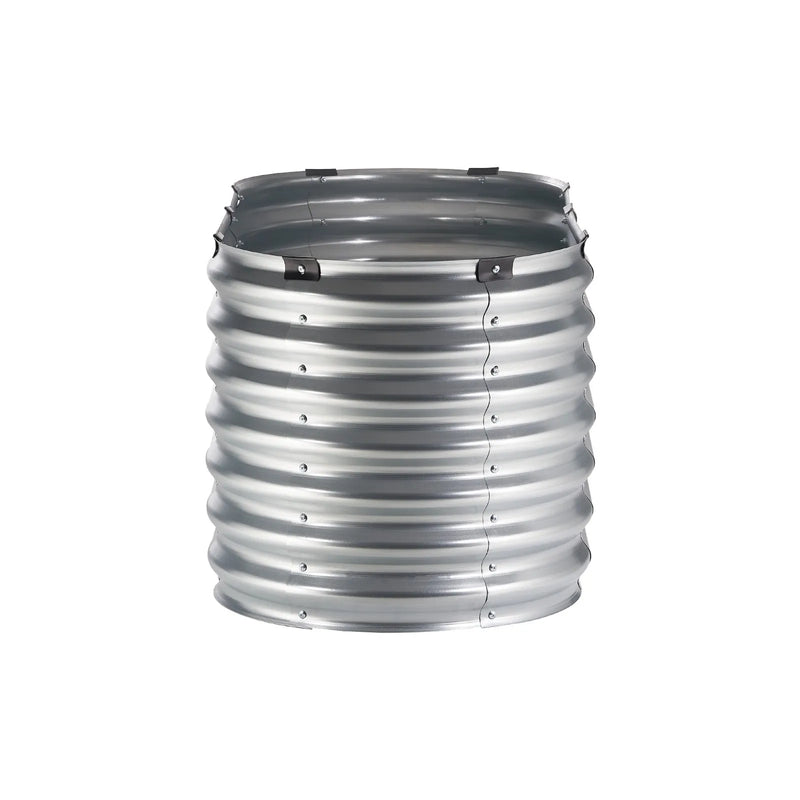 Metāla paaugstinātā dārza dobe 122 × 61 × 61 cm āra cinkota stādīšanas kaste sudraba krāsā