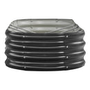 VEVOR metāla paaugstinātā dārza dobe 2,4 × 0,6 × 0,3 m, ovāla cinkota āra stādīšanas kaste ar atvērtu apakšu, liela dobe dārzeņu, ziedu, garšaugu un sukulentu audzēšanai, tumši pelēka