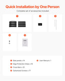 Metāla paaugstinātā dārza dobe 244 × 61 × 30 cm āra cinkota stādīšanas kaste tumši pelēka