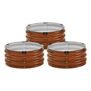 Metāla paaugstinātā dārza dobe 61 × 30 см 3 gab. āra cinkotas stādīšanas kastes ar koka tekstūru