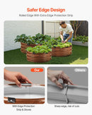 Metāla paaugstinātā dārza dobe 61 × 30 см 3 gab. āra cinkotas stādīšanas kastes ar koka tekstūru