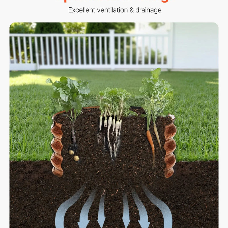 Metāla paaugstinātā dārza dobe 61 × 30 см 3 gab. āra cinkotas stādīšanas kastes ar koka tekstūru