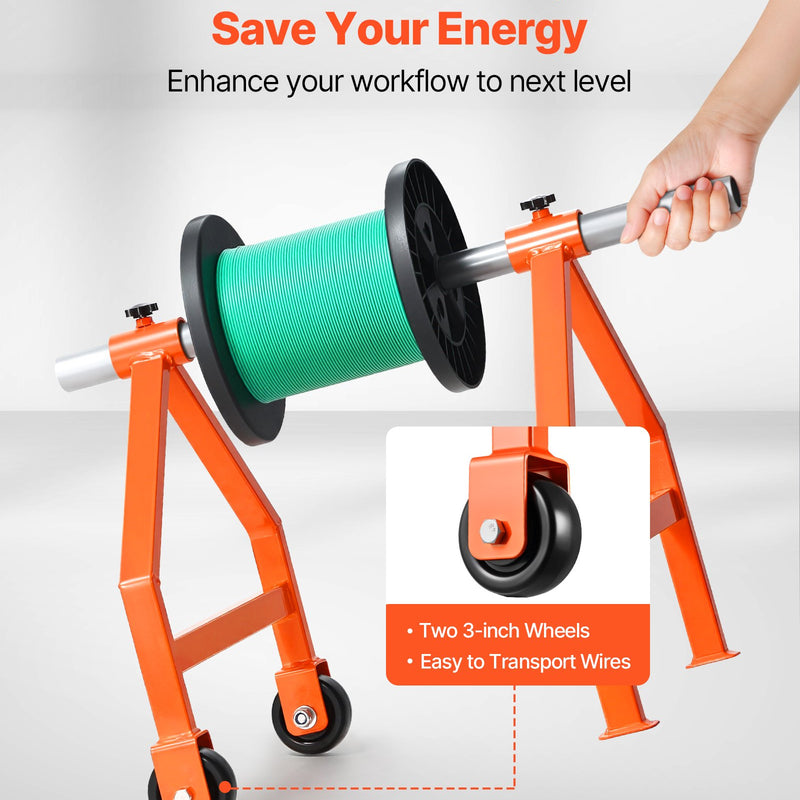 Vadu ruļļu statīvs ruļļiem līdz 760 mm diametrā ar riteņiem