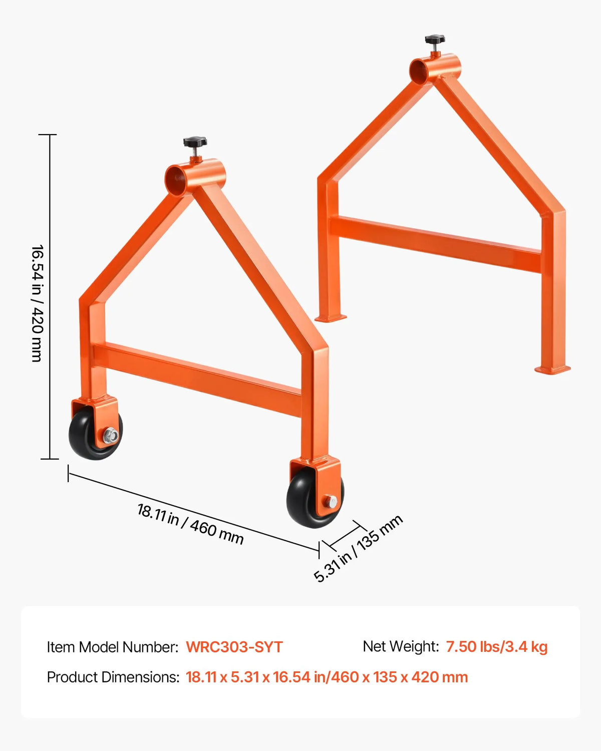 Vadu ruļļu statīvs ruļļiem līdz 760 mm diametrā ar riteņiem