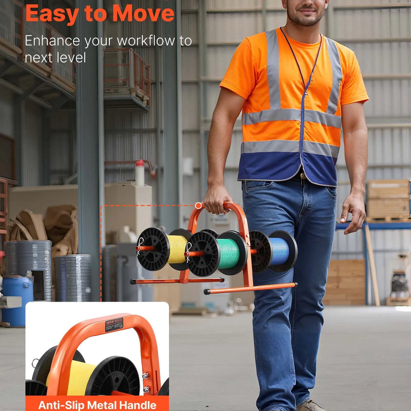 Rokas kabeļu turētājs līdz 8 ruļļļiem - elektroinstalācijas un rūpnieciskai tirdzniecībai