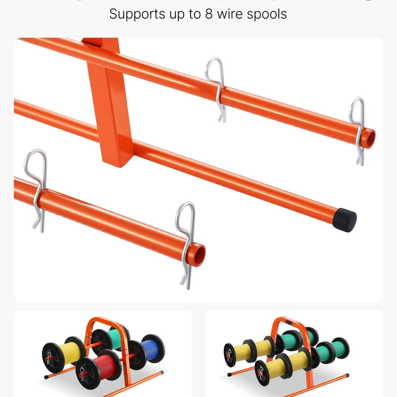 Rokas kabeļu turētājs līdz 8 ruļļļiem - elektroinstalācijas un rūpnieciskai tirdzniecībai