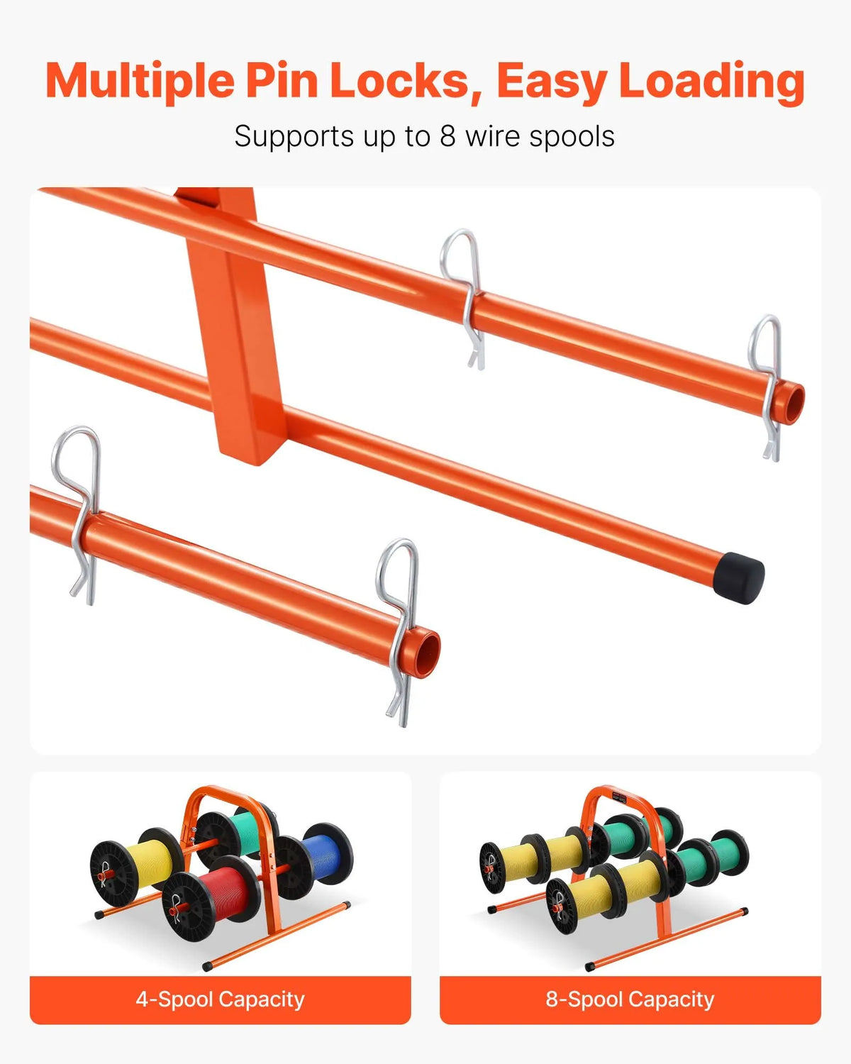 Hand Cable Reel Holder for up to 8 Reels — Electrical Installation and Industrial Trade