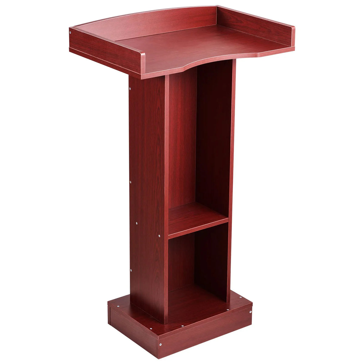 VEVOR Wooden Lectern, 104 cm, with Wide Reading Surface, Storage Shelf and Edge Guard
