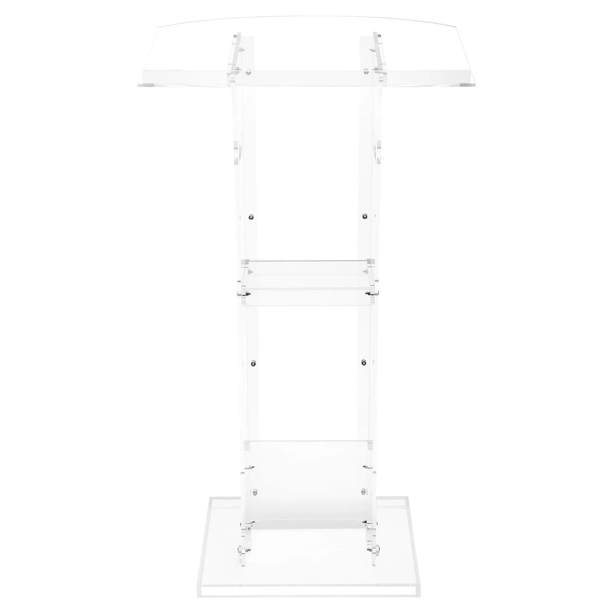 VEVOR Acrylic Lectern, 110 cm, Portable, with Wide Reading Surface, Storage Shelf and Book Holder