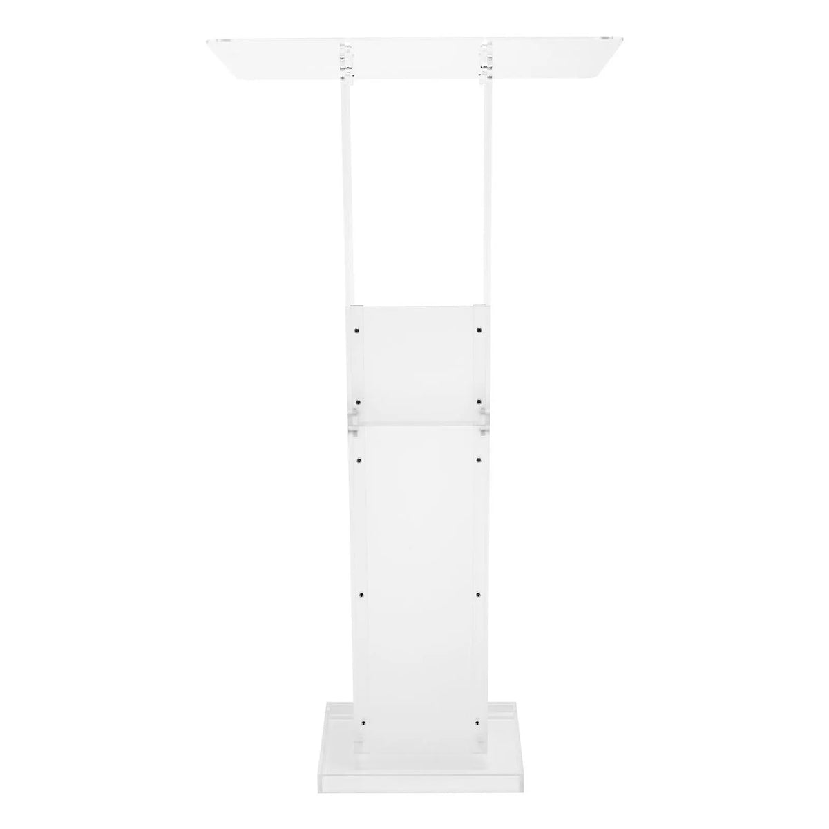 VEVOR Acrylic Lectern Podium, 126.5 cm, Portable, with Wide Reading Surface, Storage Shelf and Book Holder