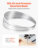 VEVOR lentzāģa asmens 2780 mm, 4 TPI, no SK5 augstas izturības oglekļa tērauda ar rūdītiem 18 HRC asiem zobiem, 16 mm platums, rezerves asmens kokapstrādes lentzāģiem, 1 gab.